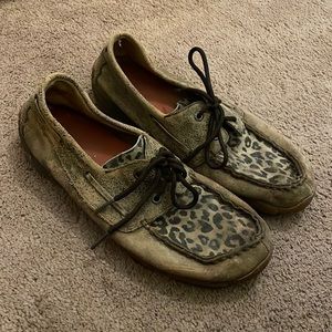 Twisted X leopard print driving shoes